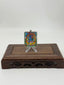 Vajrapani Mini Regong Thangka Pendant, Hand‑Painted with Natural Himalayan Mineral Pigments