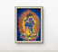 Black Jambhala Hand‑Painted Regong Thangka 76×53cm | Natural Mineral Pigments 76x53 cm