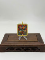 Zhaxi Lhamo Mini Regong Thangka Pendant, Hand‑Painted with Natural Himalayan Mineral Pigments