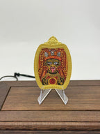 Zhaxi Lhamo Mini Regong Thangka Pendant, Hand‑Painted with Natural Himalayan Mineral Pigments
