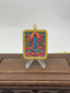 Akasagarbha Mini Regong Thangka Pendant, Hand‑Painted with Natural Himalayan Mineral Pigments