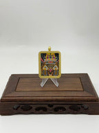 Zhaxi Lhamo Mini Regong Thangka Pendant, Hand‑Painted with Natural Himalayan Mineral Pigments