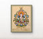Four‑Armed Chenrezig Hand‑Painted Regong Thangka 60×45cm | Natural Mineral Pigments 60x45 cm